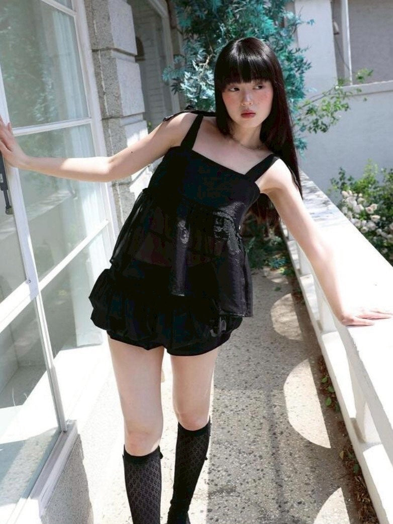 【Uglyshadow】ORGANZA RIBBON BLOUSE