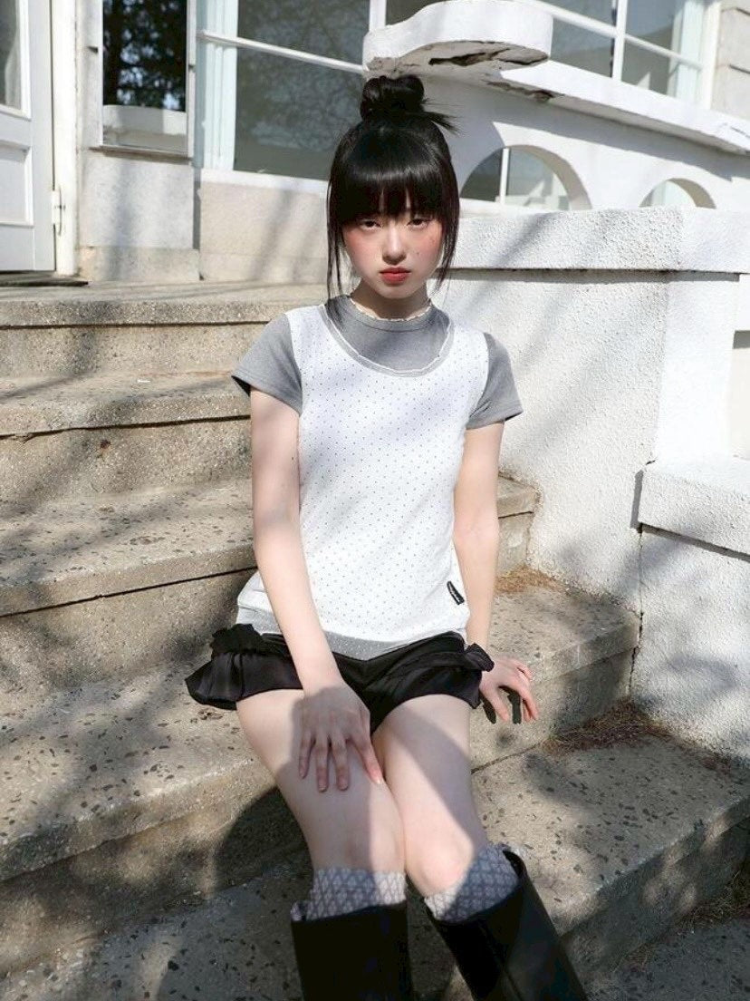 【Uglyshadow】SATIN RUFFLE PANTS