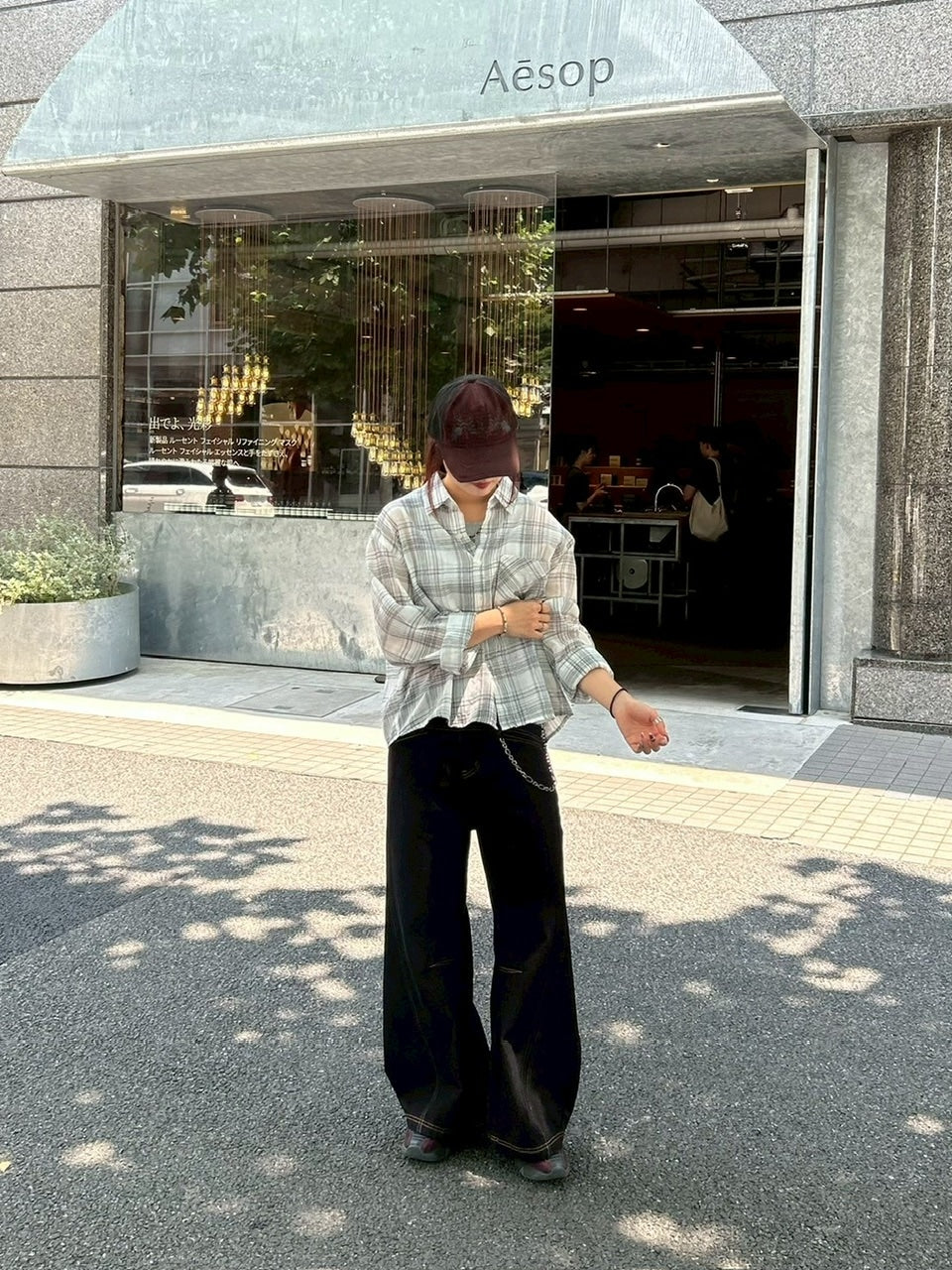 受注制【Chikashitsu +】lilting stitch curve denim pants / 【チカシツプラス】リルティングステッチカーブデニムパンツ