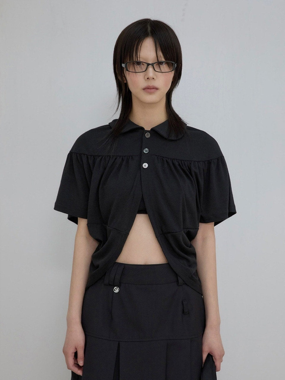 【FLAREUP】Cape Draped Cardigan