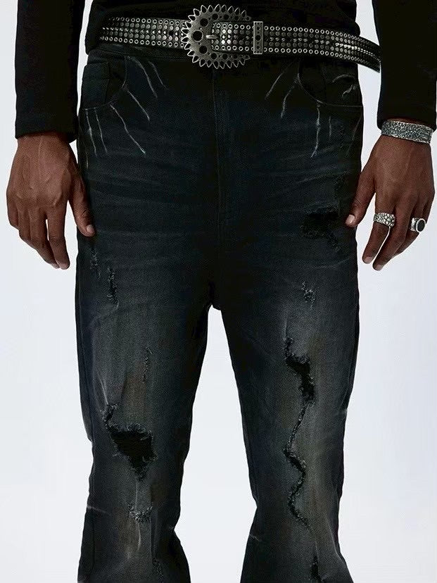 【DND4DES】ROUGH STRETCH FLARED JEANS