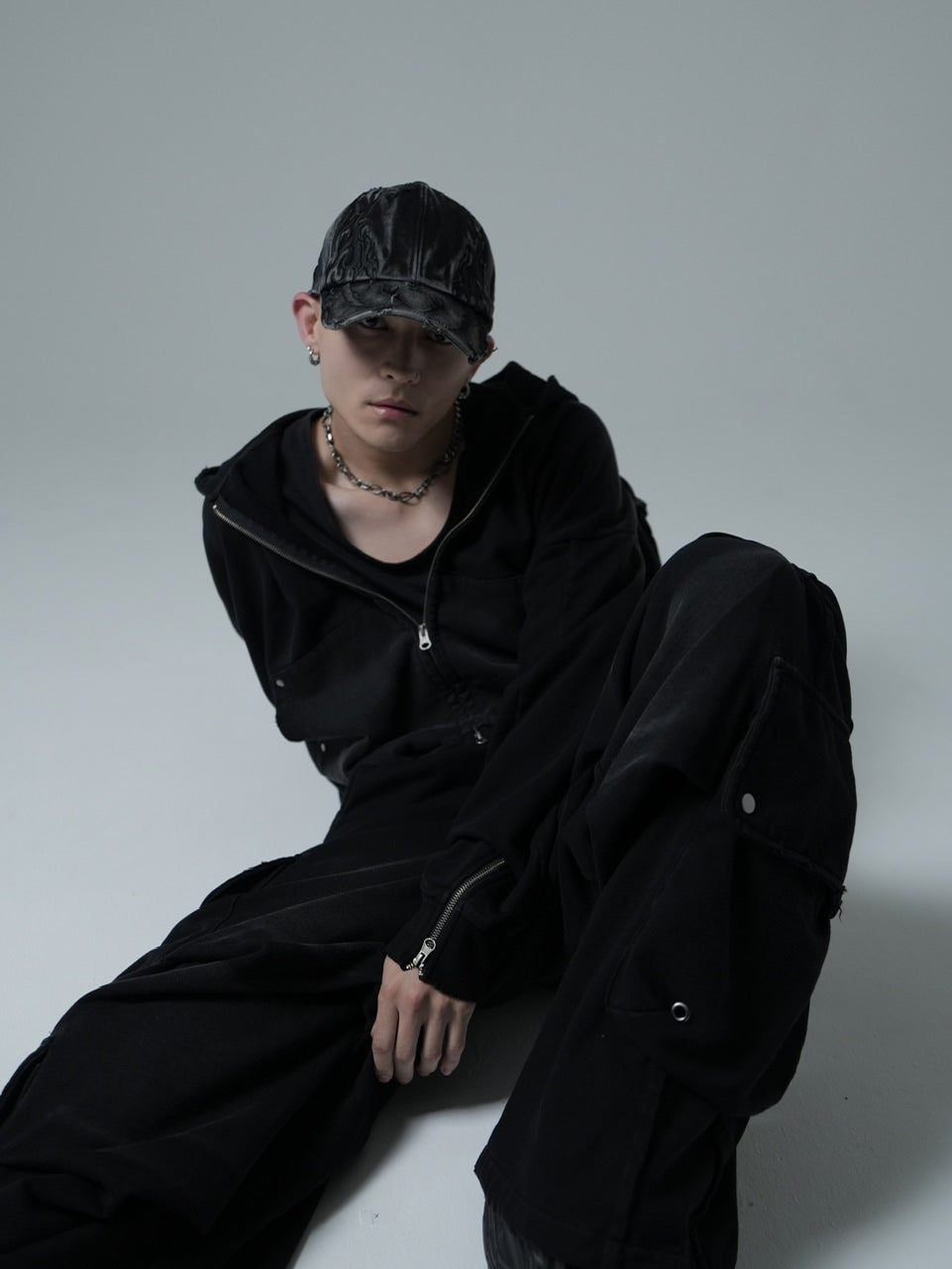 【CHIKASHITSU PLUS HIGH】Overdyed denim cap
