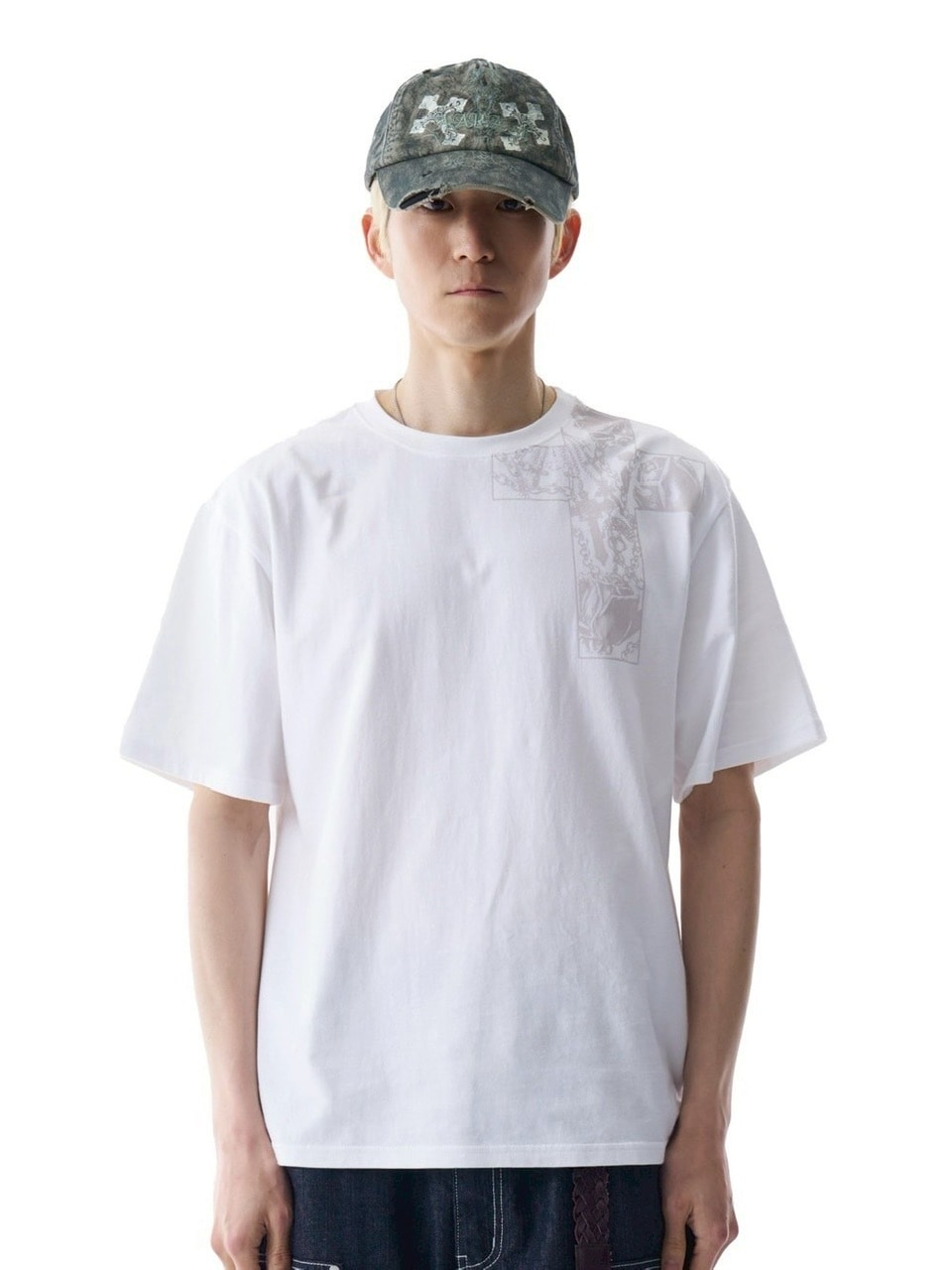 【AAKAM】CROS2 Printed Half Top