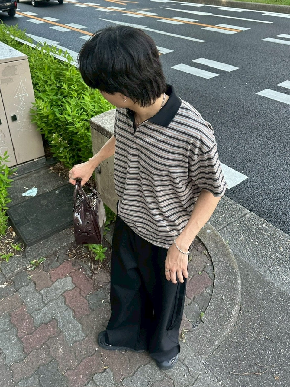 受注制【youll】cozy stripe polo tee (2color)