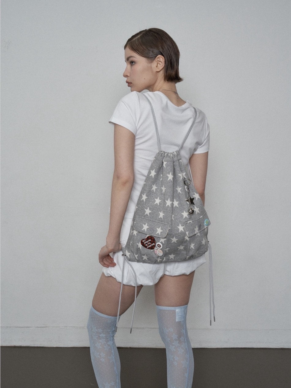 【SETUP‐EXE】STAR POCKET GYM SACK / 【セットアップエグゼ】スターポケットリュック