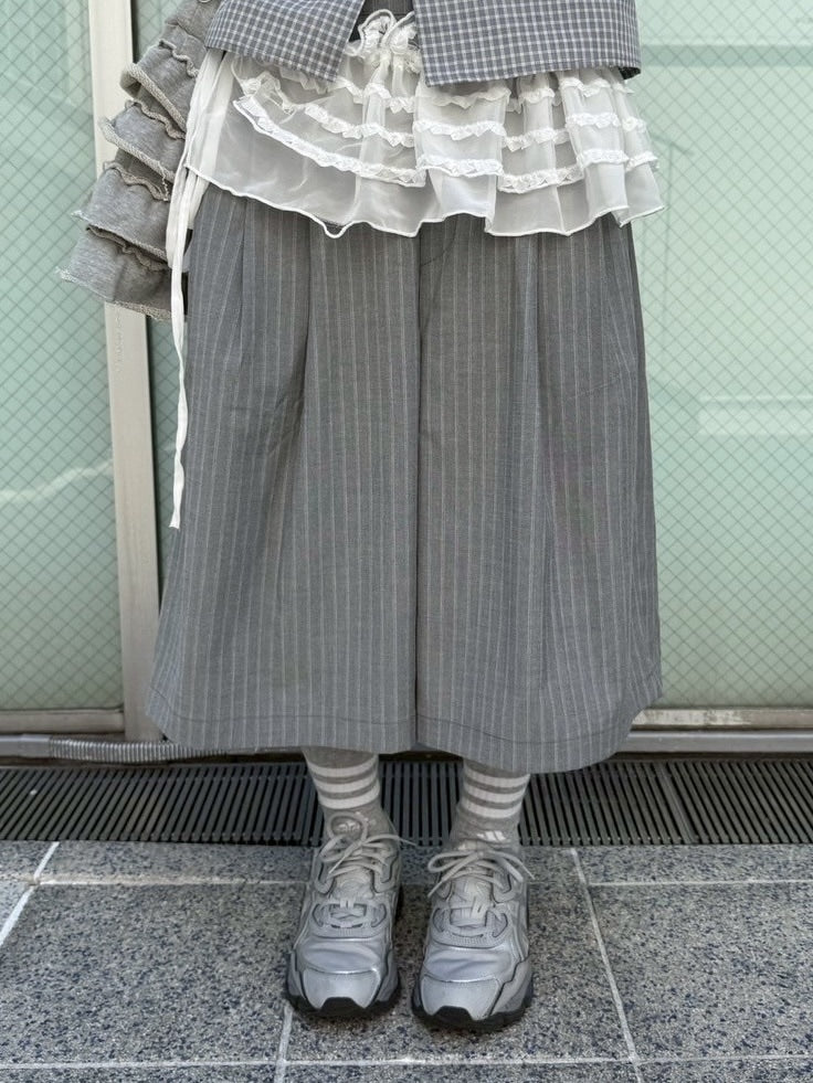 nmtc +】stripe slacks shorts / 【エヌエムティーシープラス