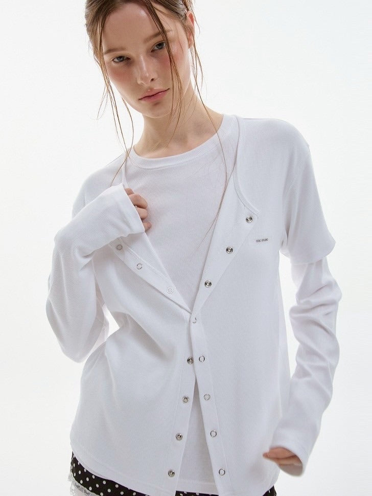 【ESC STUDIO】soft double t-shirt/ 【イーエスシーステュディオ】ソフトダブル長袖Tシャツ