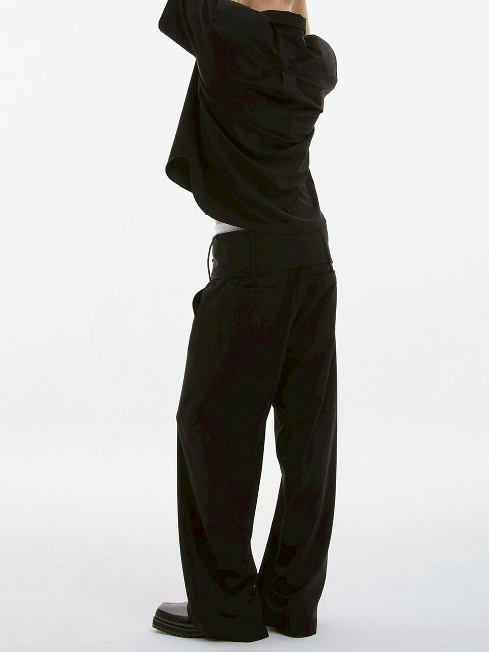 【ESC STUDIO】spacious belt pants/ 【イーエスシーステュディオ】スペイシャスベルトパンツ