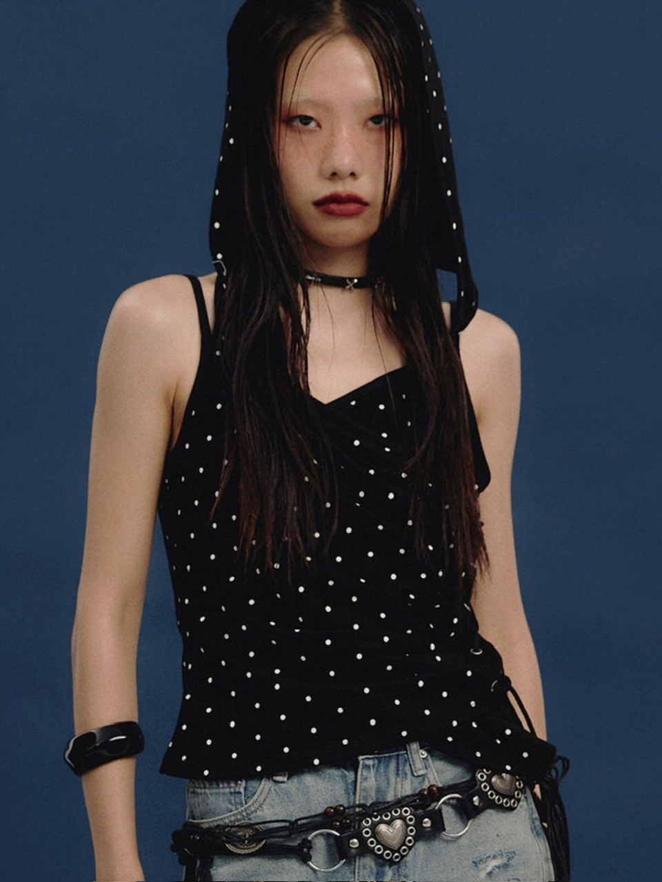 【NOT KNOWING】Eyelet Lace Up CAMI Hoodie / 【ノットノーイング】アイレットレースアップキャミパーカー