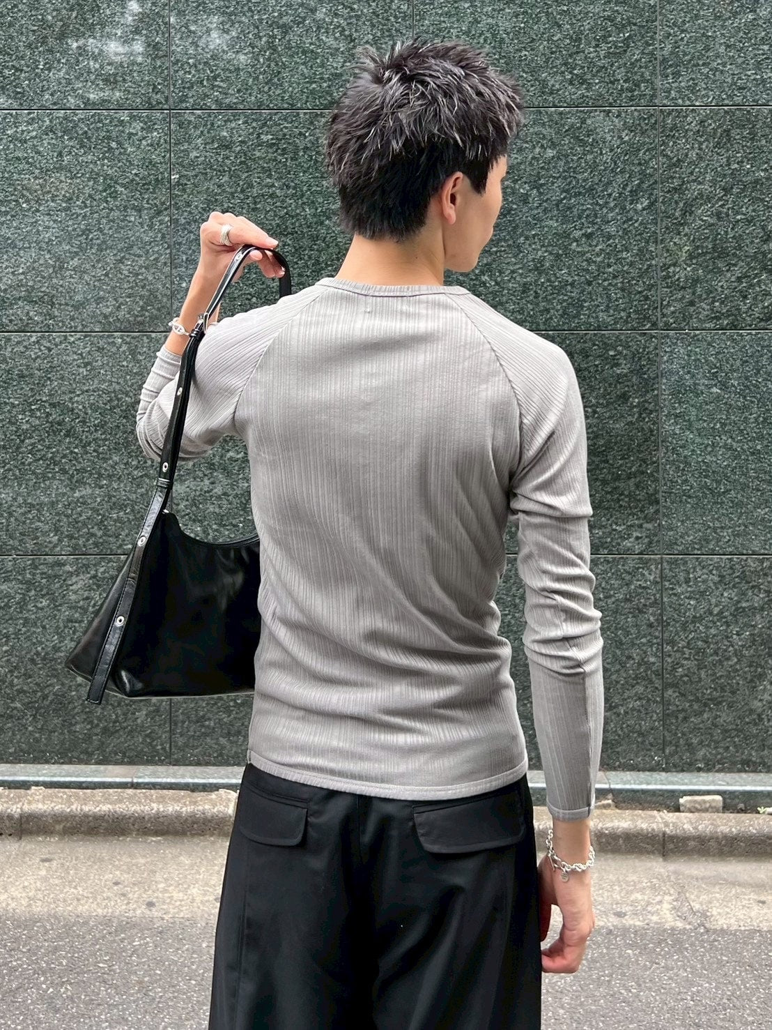 東京店WEB限定受注制【Chikashitsu +】snap rib henley neck tee / 【チカシツプラス】スナップリブヘンリーネックTシャツ (4color)