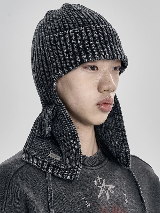 【AJOBYAJO】Washed Knit Trooper Hat / 【アジョバイアジョ】ウォッシュドニットトゥルーバーニット帽