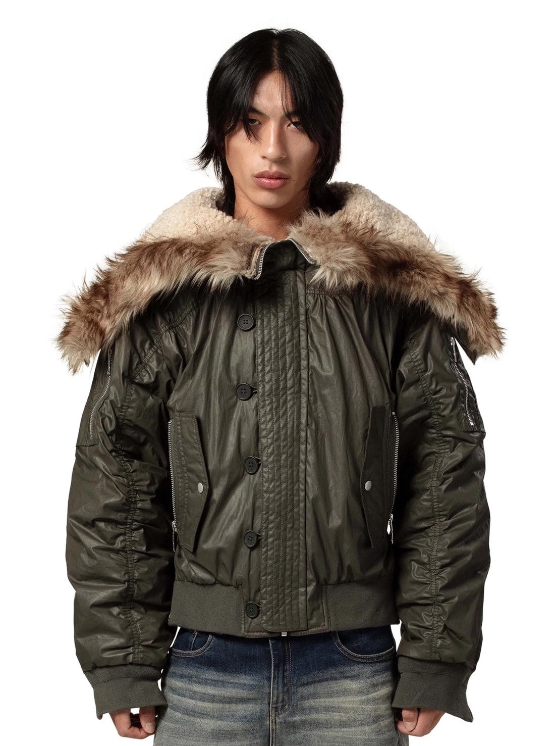 【RACER WORLDWIDE】Aviator Bomber 2 / 【レーサーワールドワイド】ジップポケットファージャケット