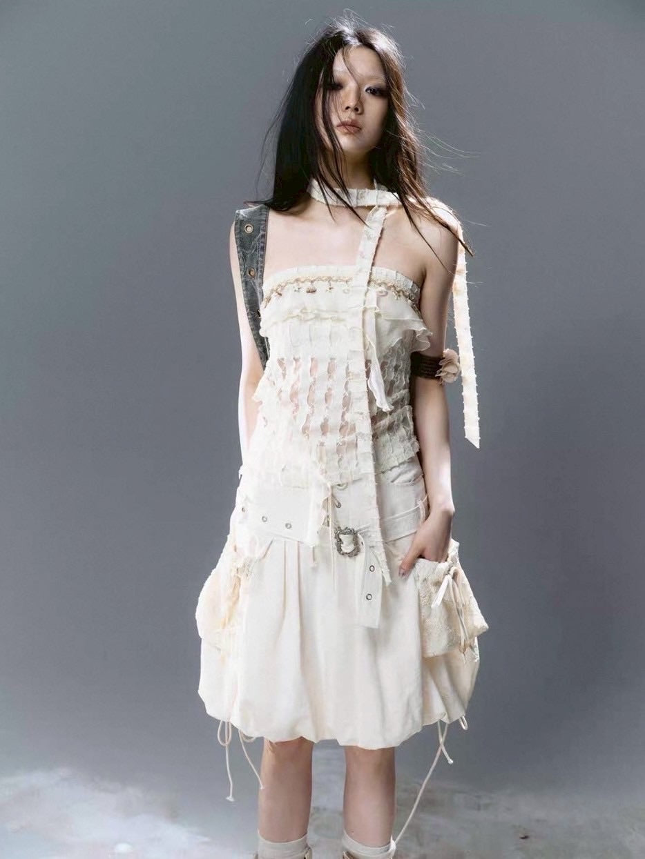 【Cest Nous】Petal Skirt / 【セヌー】ベルトポケットバルーンスカート