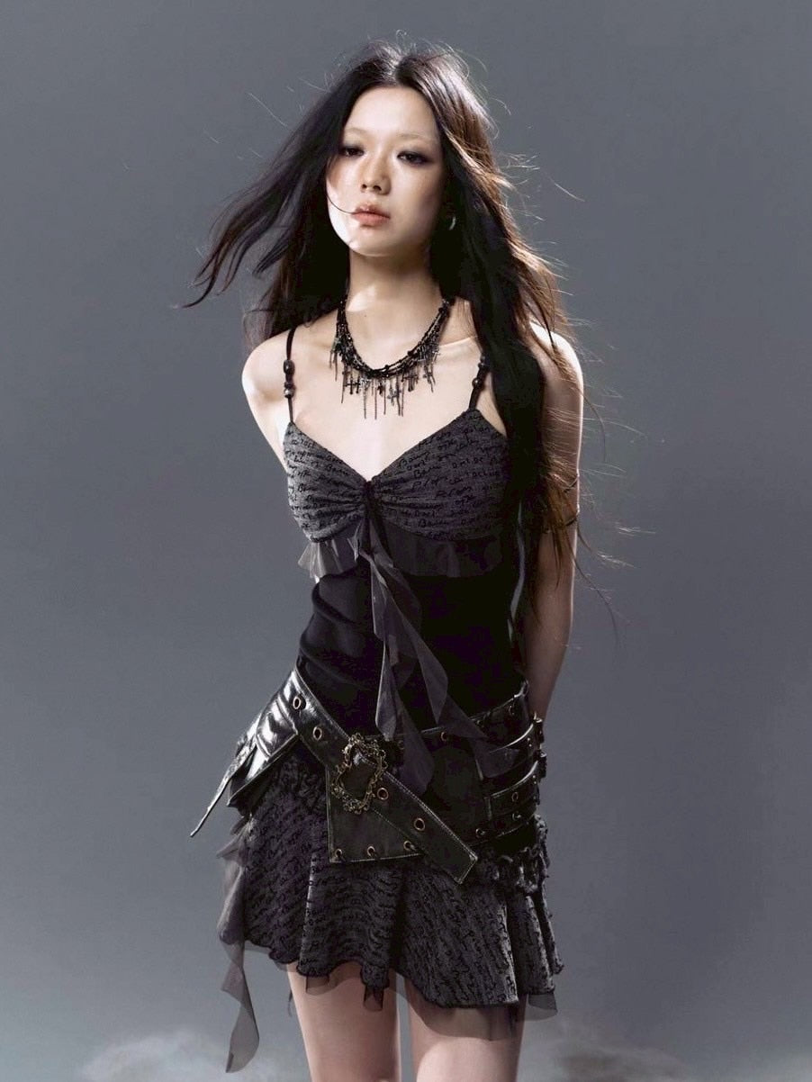 【Cest Nous】Belted Slip Dress / 【セヌー】ベルトフリルキャミワンピース