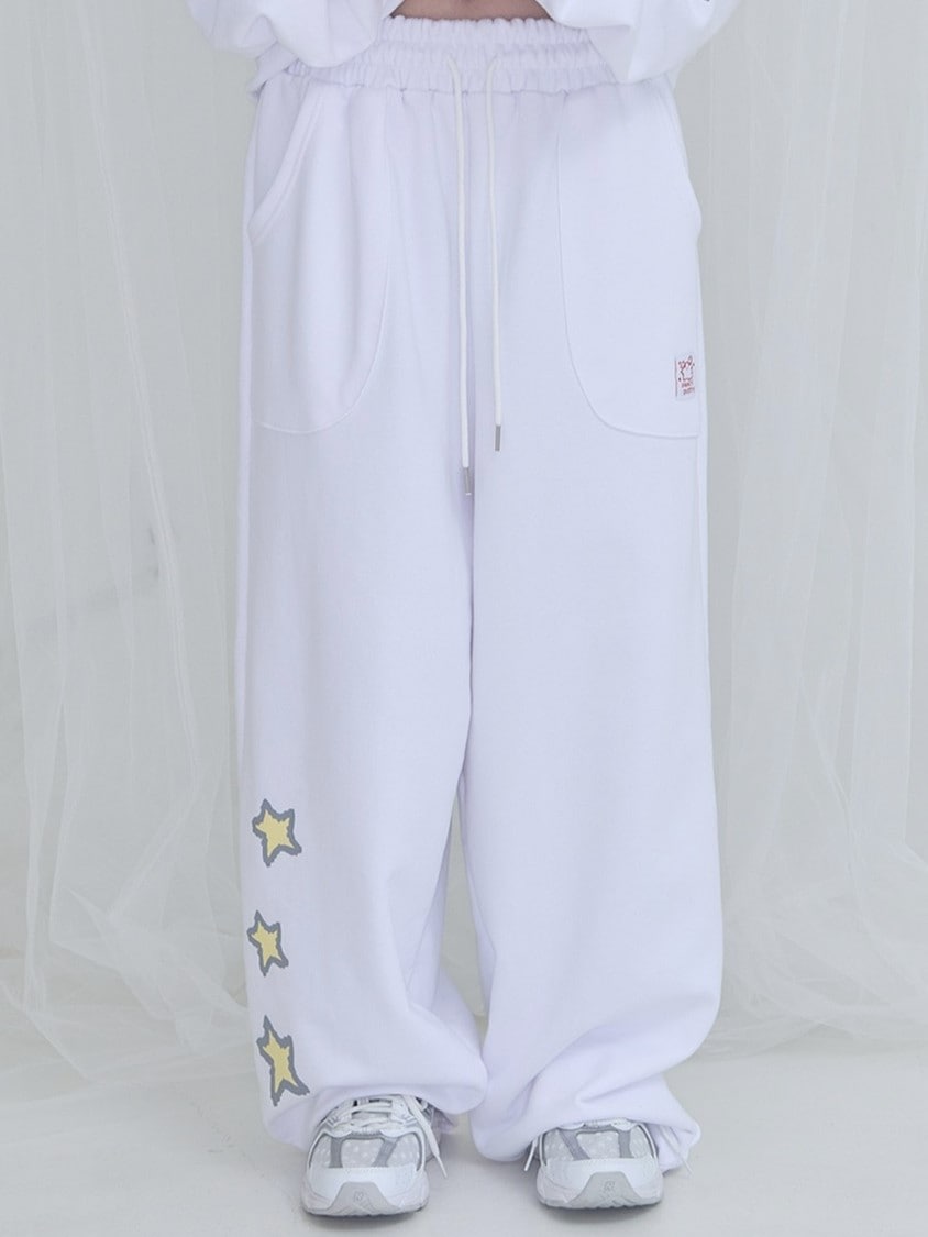 【FANCY X DUSTY】DEVIL & ANGEL PRINTED SWEATPANTS / 【ファンシー X ダスティ】デビル＆エンジェルプリントスウェットパンツ