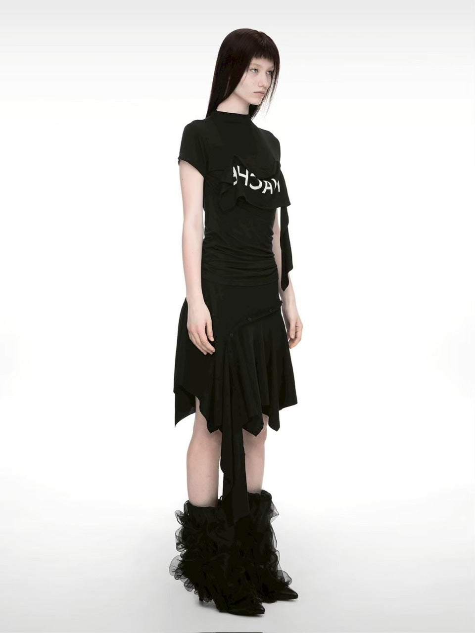 【NACHE】2-WAY PRINTED SLIM T-SHIRT