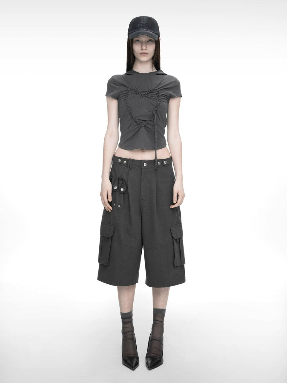 【NACHE】WIDE CARGO HALF PANTS (UNISEX)