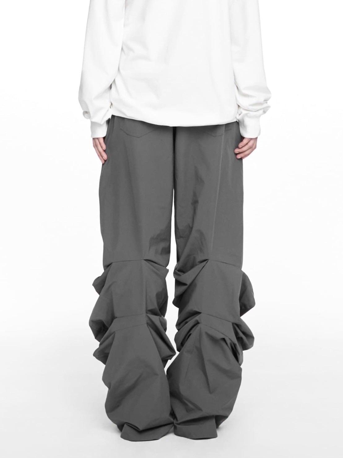 【NACHE】PINTUCK NYLON PANTS (UNISEX)