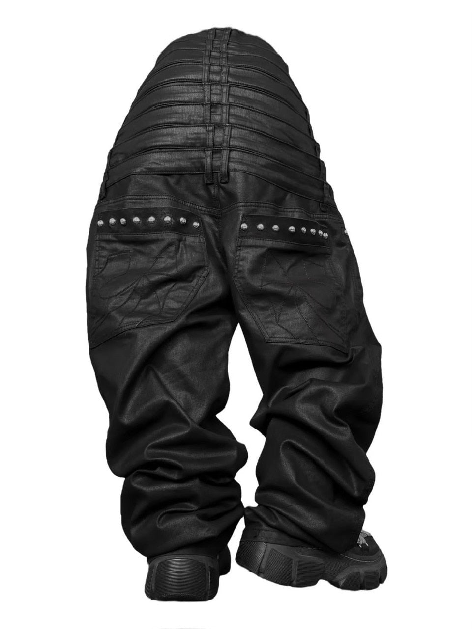 【UNIZ】8 Backs J-Cut Pants / 【ユニズ】ダーティーライクレイヤードバルーンデニムパンツ