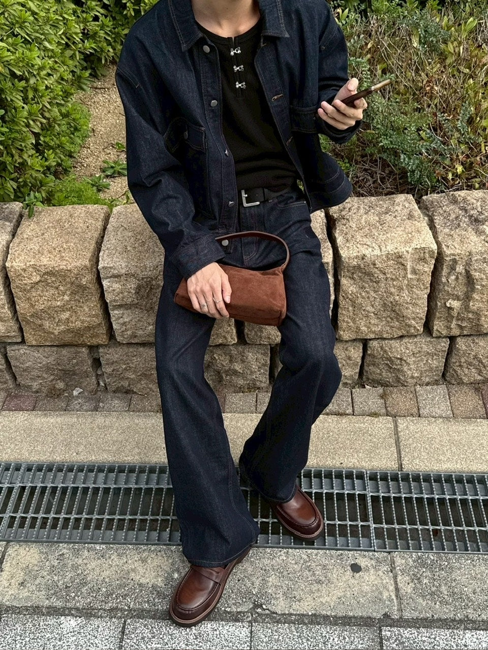 受注制【Chikashitsu +】2 pocket rigid denim jacket / 【チカシツプラス】ツーポケットデニムジャケット (2color)