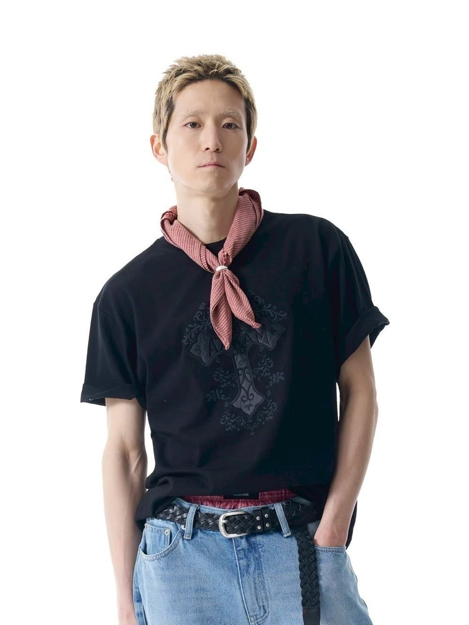 【AAKAM】Check Pattern Scarf