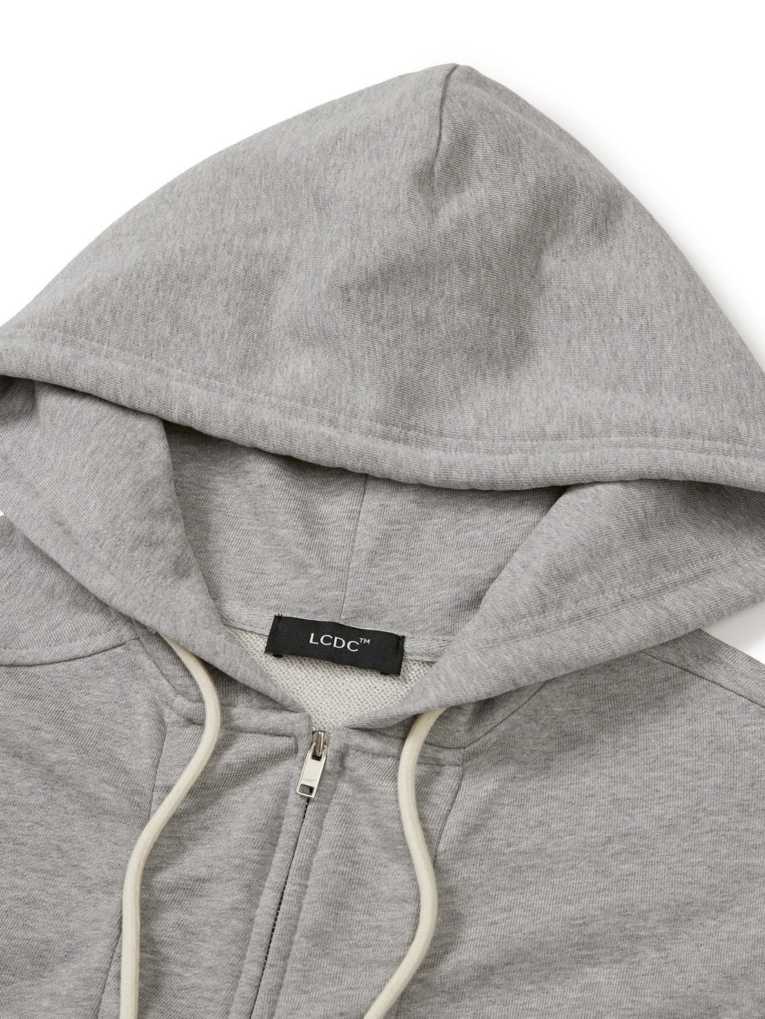 【LCDC】SHIRRING DETAIL ZIP-UP HOODIE / 【エルシーディーシー・ティーエム】シャーリングディティールジップアップパーカー