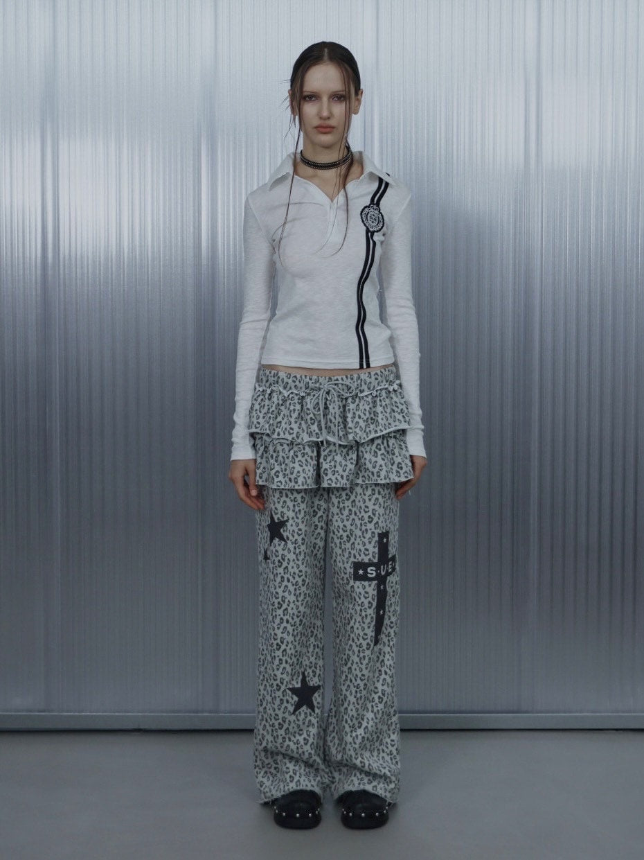 【SETUP‐EXE】WAFFEN LINE COLLAR TEE / 【セットアップエグゼ】ワッフェンラインカラー長袖シャツ