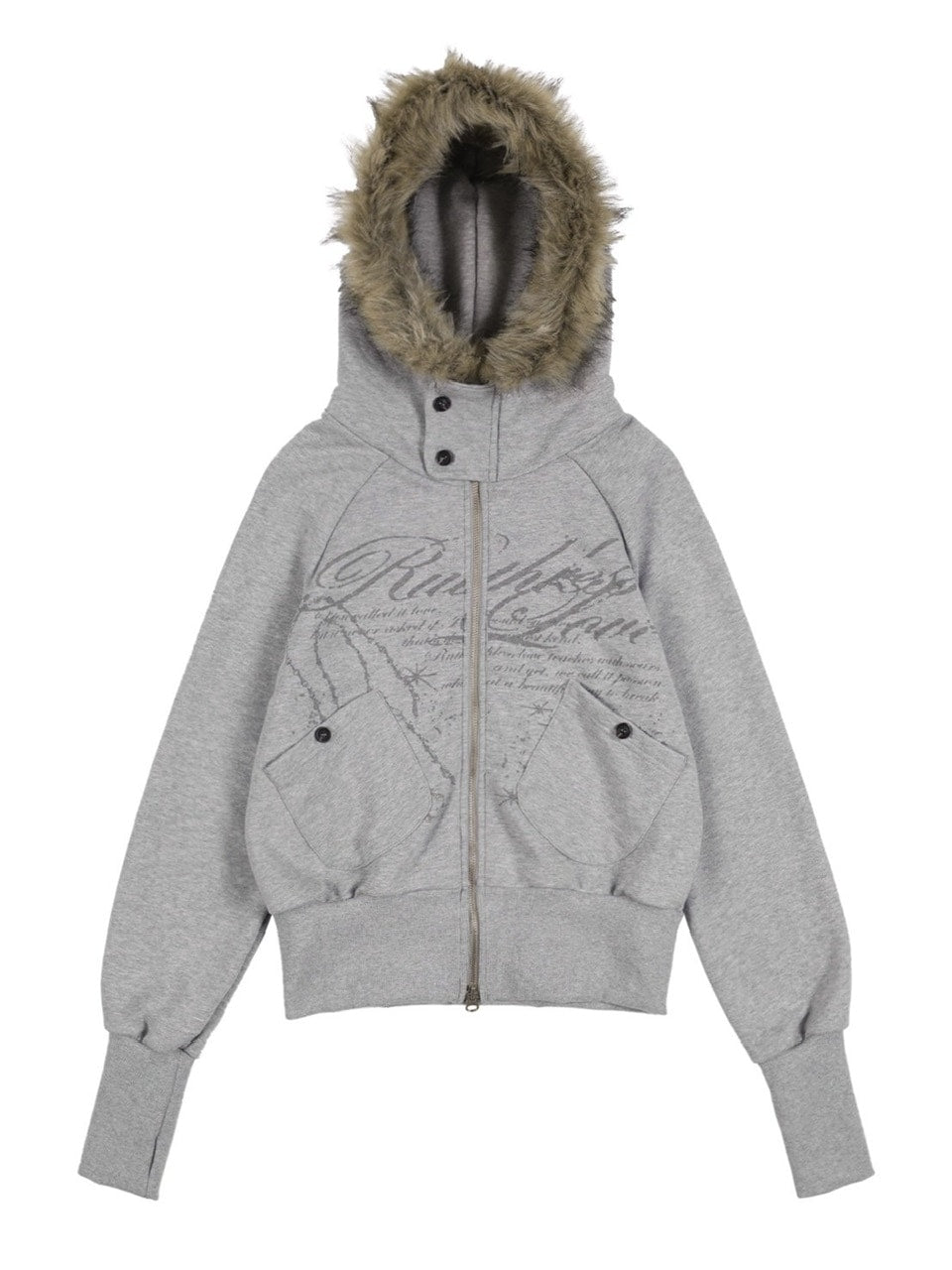【FANCY CLUB】RUTHLESS FUR HOODED ZIP-UP / 【ファンシークラブ】ルースレスファージップアップパーカー