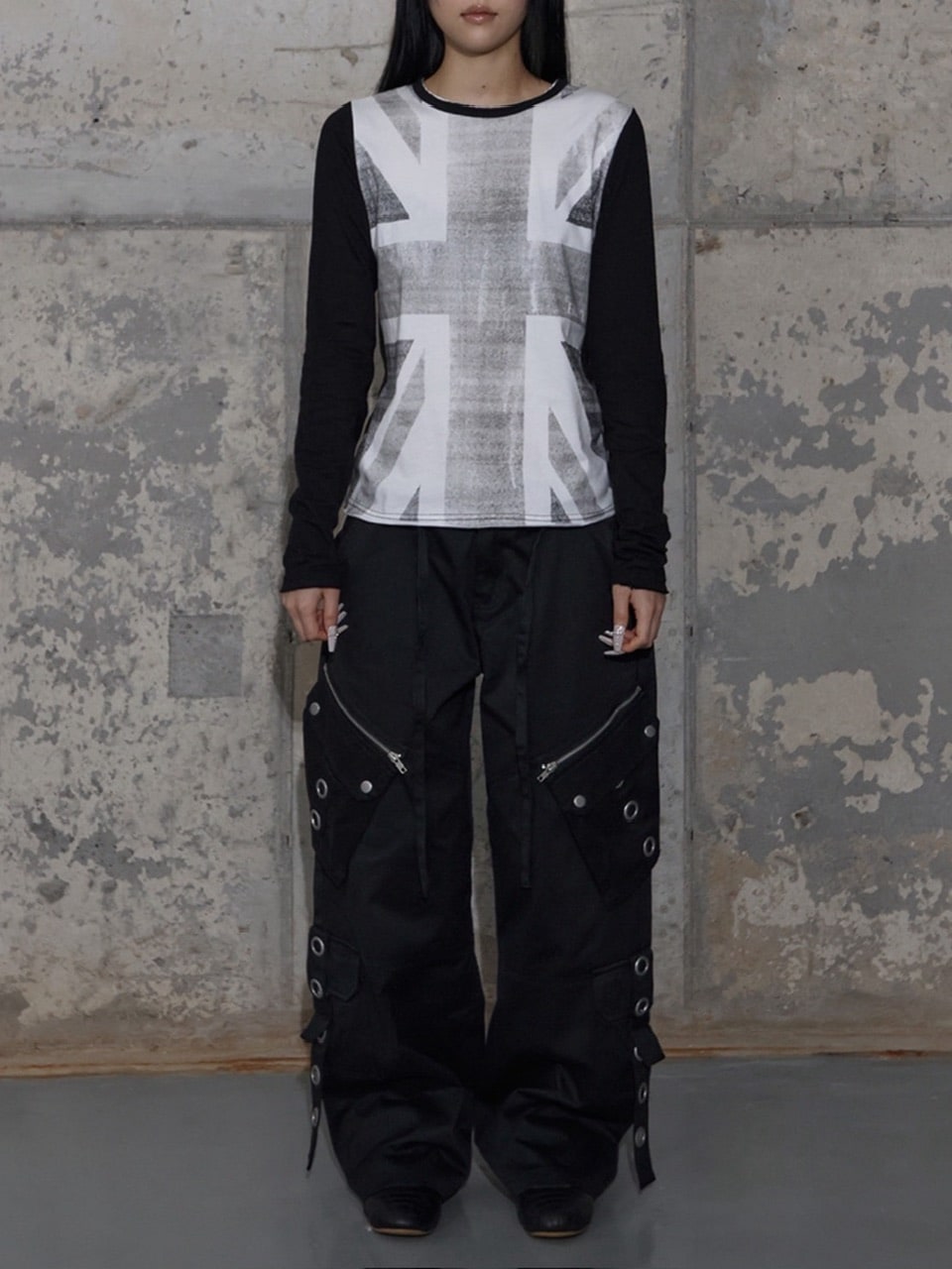 【FANCY CLUB】UNION JACK LONG SLEEVE / 【ファンシークラブ】ユニオンジャック長袖Ｔシャツ