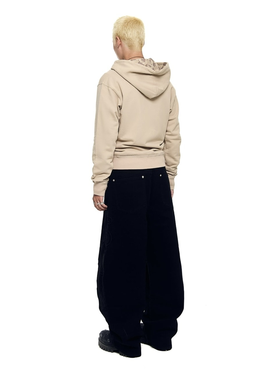 【AAKAM】Needlework Wave Cotton Pants