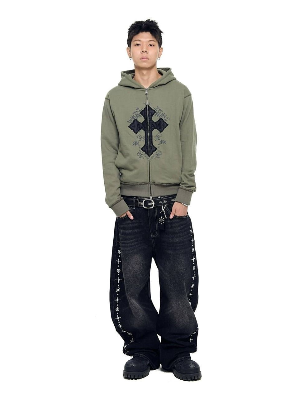 12/21再入荷【AAKAM】AKM CROS2 Zip-Up Hoodie