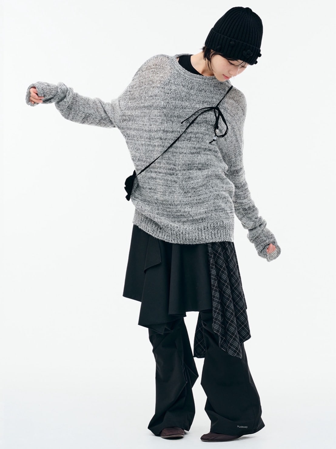 【TUOMIO】LAYERED ASYMMETRIC SKIRT / 【トゥオミオ】レイヤードアシンメトリースカート