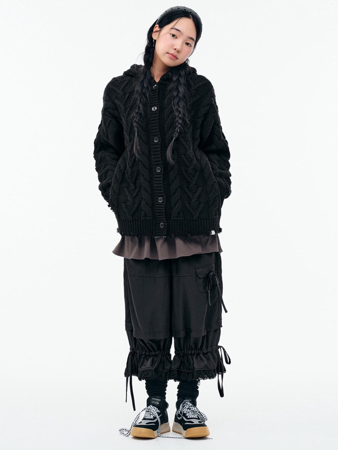 【TUOMIO】CHECK MIXED JERSEY DRESS / 【トゥオミオ】チェックミックスジャージワンピース