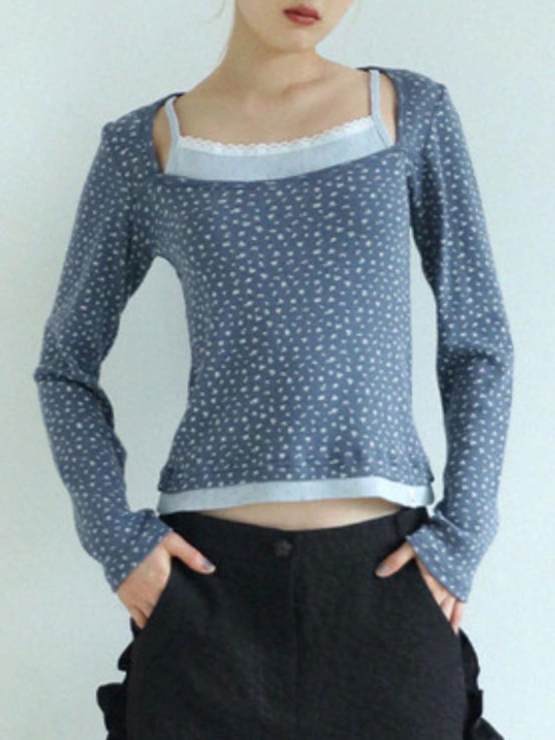 12/21 20:00 再販【Uglyshadow】FLOWER LAYERED T-SHIRT