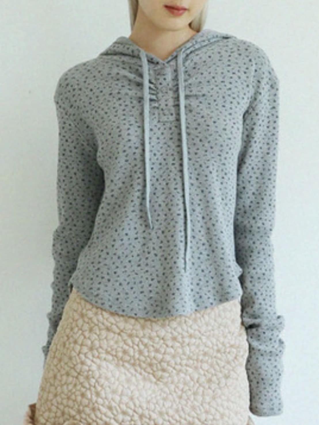 12/21 20:00 再販【Uglyshadow】FLOWER WAFFLE HOODIE