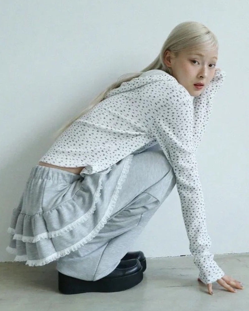 12/21 20:00 再販【Uglyshadow】LACE CANCAN PANTS