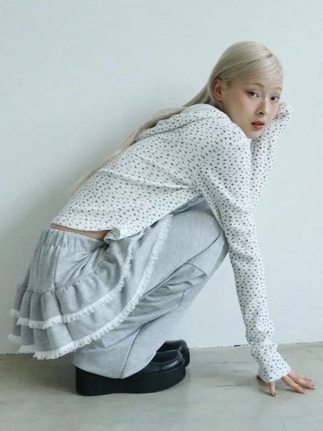 12/21 20:00 再販【Uglyshadow】LACE CANCAN PANTS