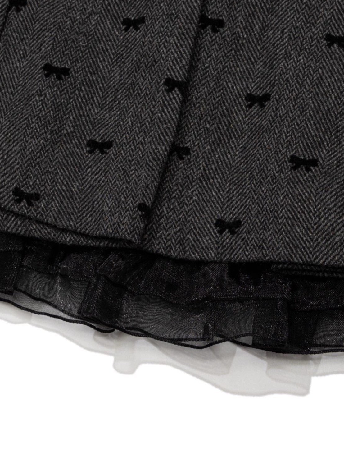 12/21 20:00 再販【Uglyshadow】RIBBON MIDI SKIRT