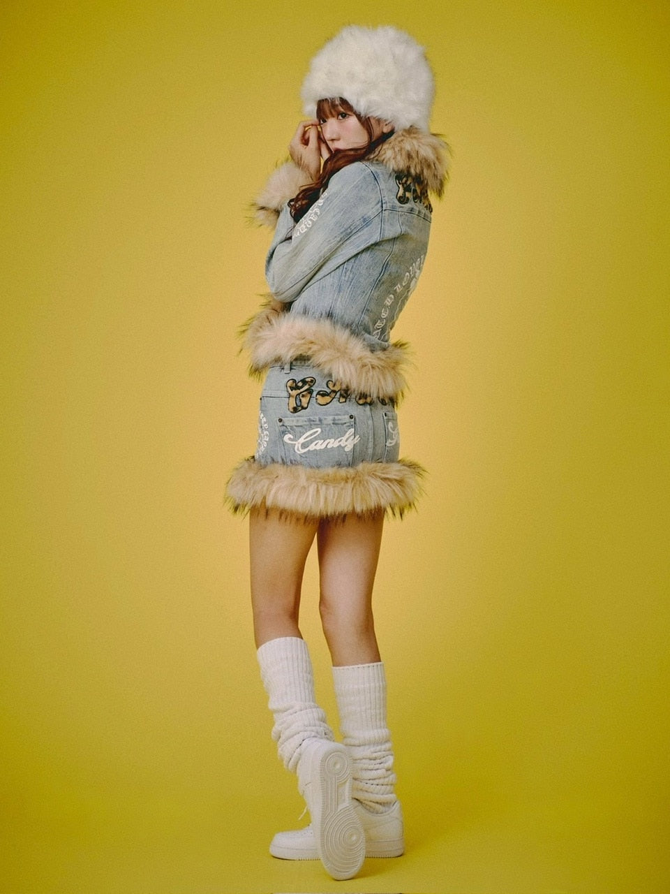 【GALFY】ぎゃるちゃんファーデニムミニ