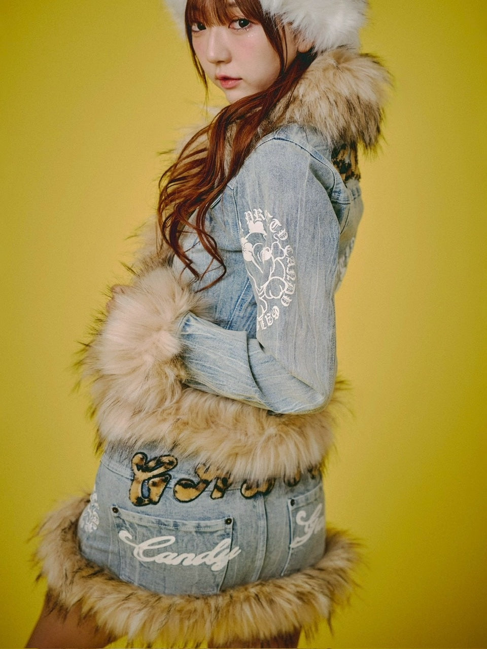 【GALFY】ぎゃるちゃんファーデニムJKT