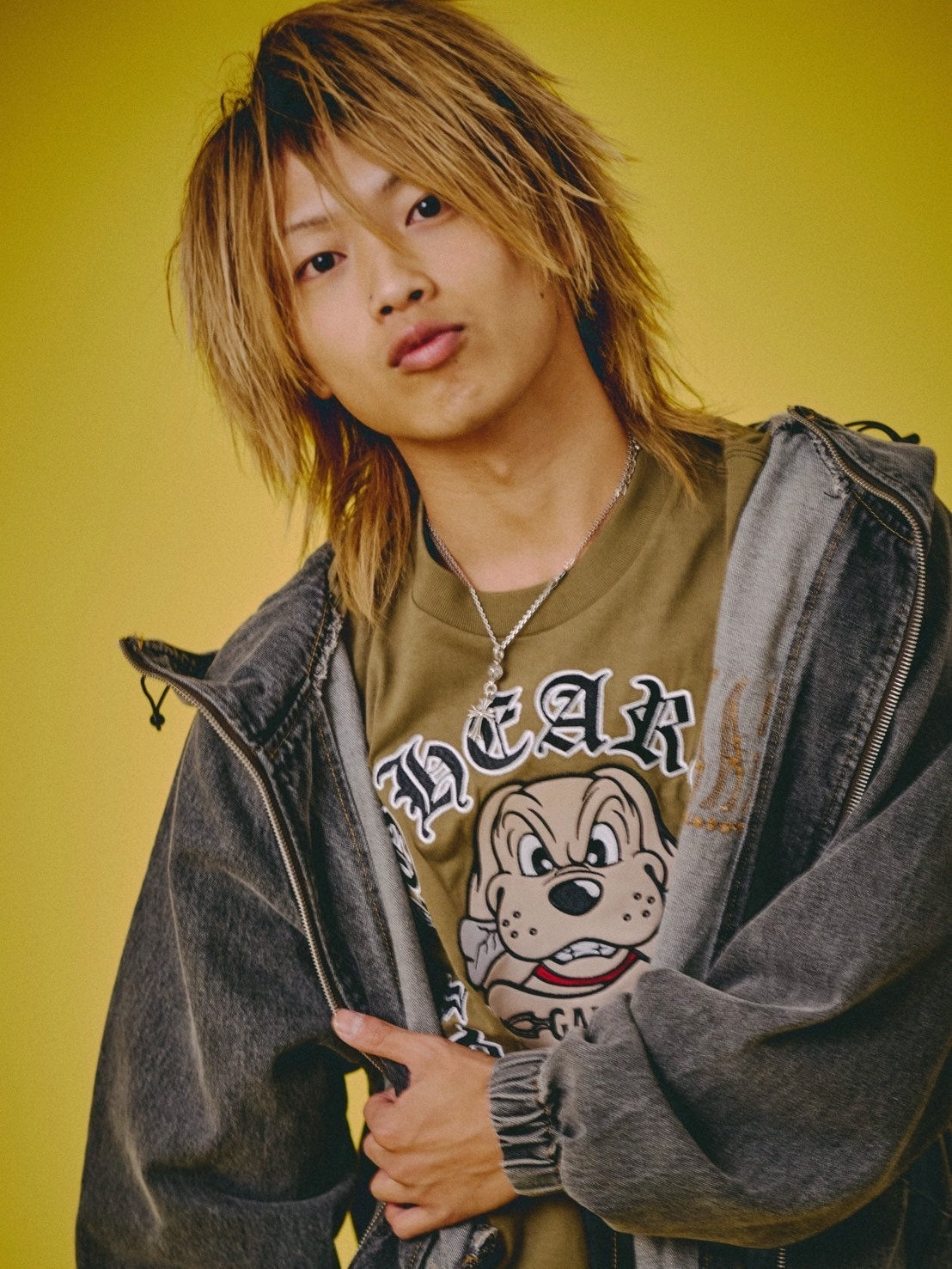 【GALFY】ぐるグニャデニムパーカー