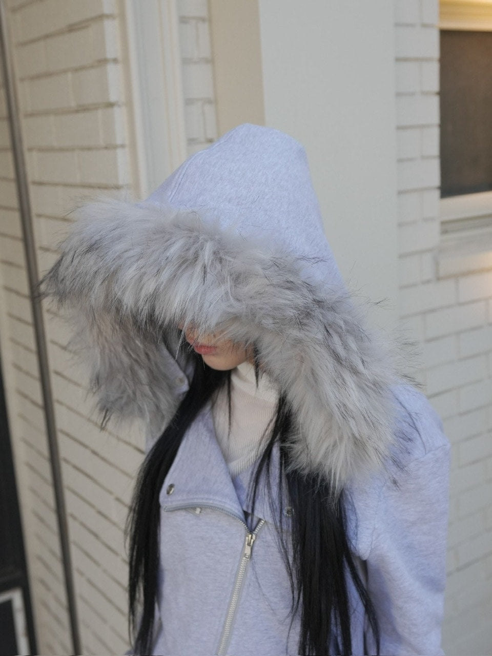 12/20 20:00発売【NOT KNOWING】RIDER FUR HOOD ZIP UP /【ノットノーイング】ライダーファーフードジップアップスウェット