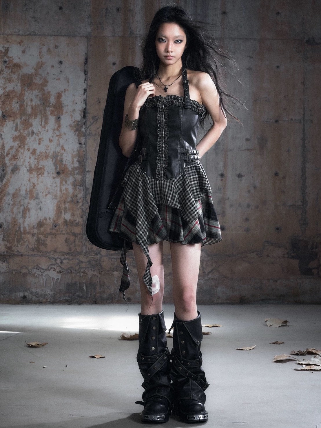 【Cest Nous】Belted Halter Dress / 【セヌー】ベルトホルターフリルワンピース