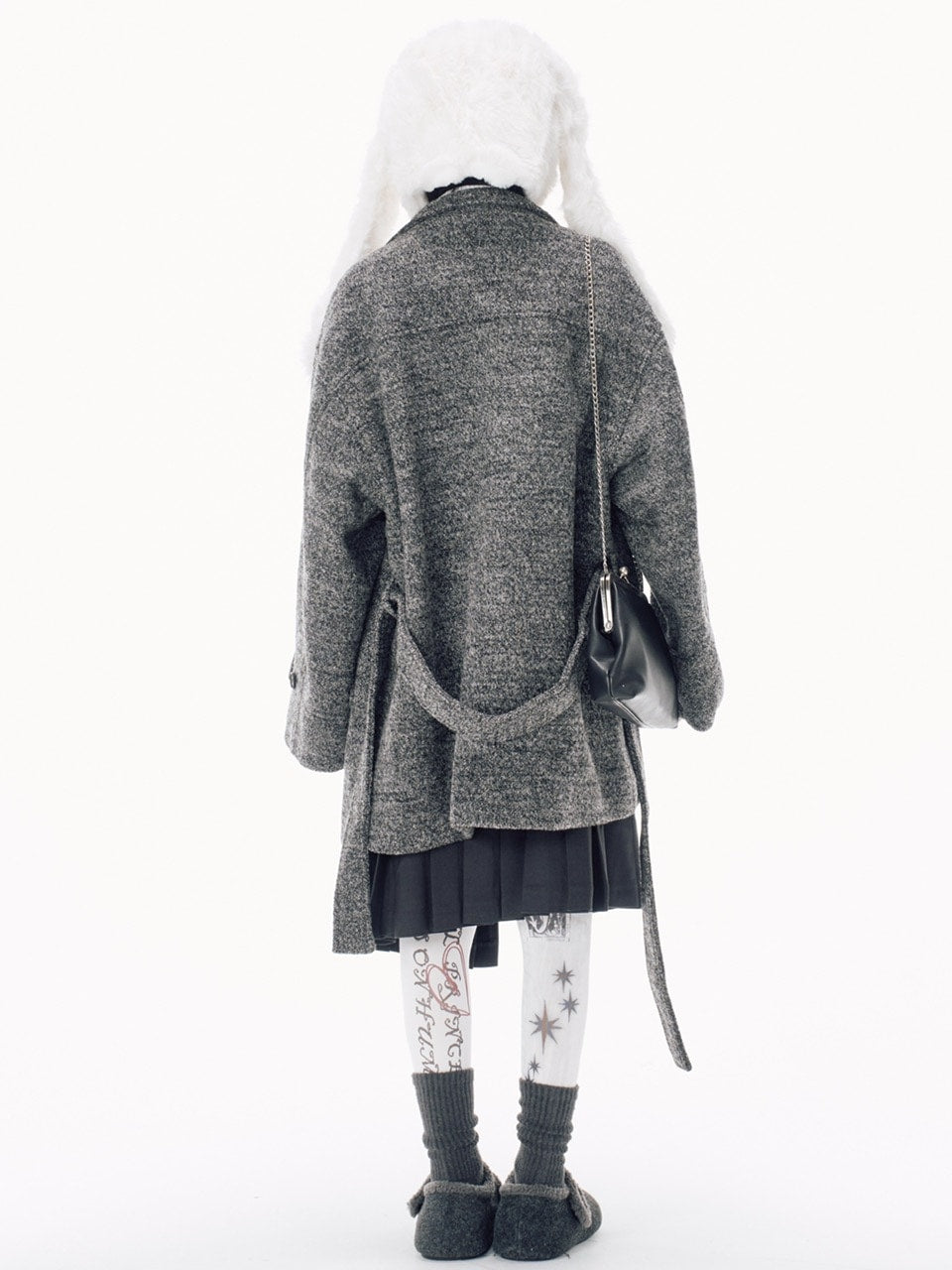 国際配送【Nerd out XU】fur mary jane flat shoes / 【ナードアウトエックスユー】ファーメリージェーンフラットシューズ (3color)