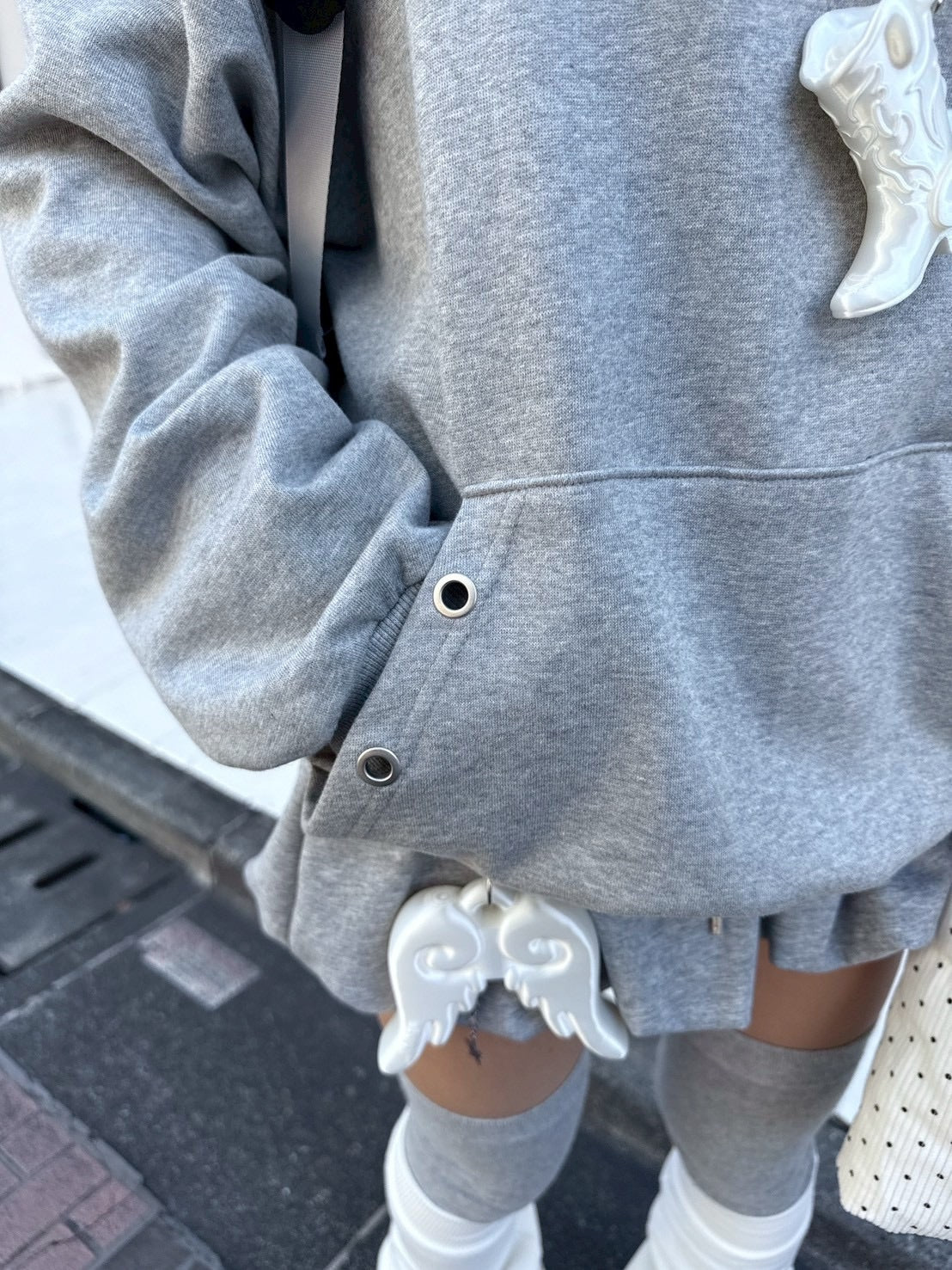 受注制【nmtc +】Eyelet hoodie / 【エヌエムティーシープラス】アイレットパーカー (2color)