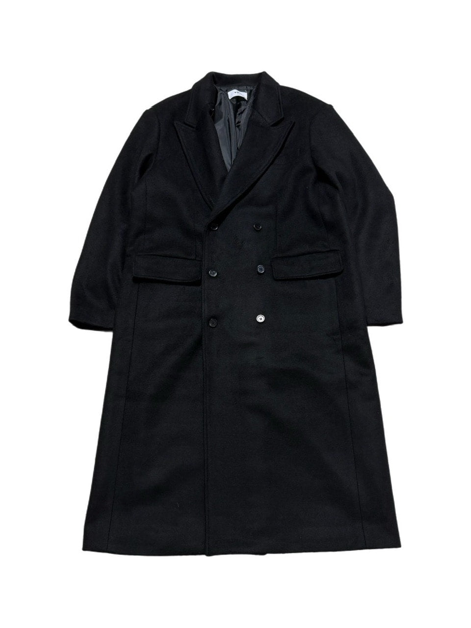受注制【Chikashitsu +】overfit cashmere blend double long coat / 【チカシツプラス】オーバーフィットカシミヤブレンドダブルロングコート (3color)