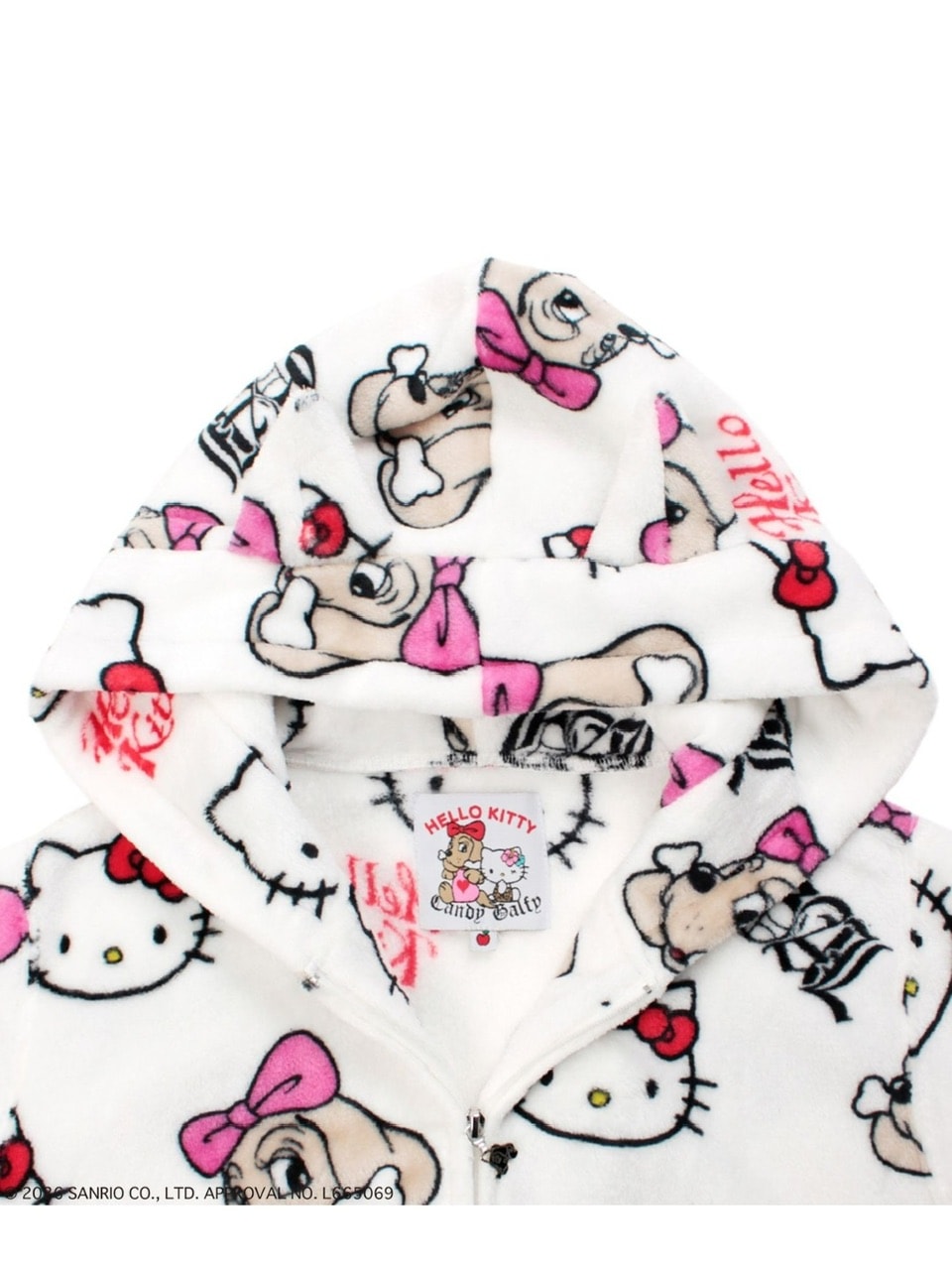 【GALFY×KITTY】ラブリーふわもこ3ピースSET UP / 【ガルフィー×キティー】総柄猫耳３ピースセットアップ