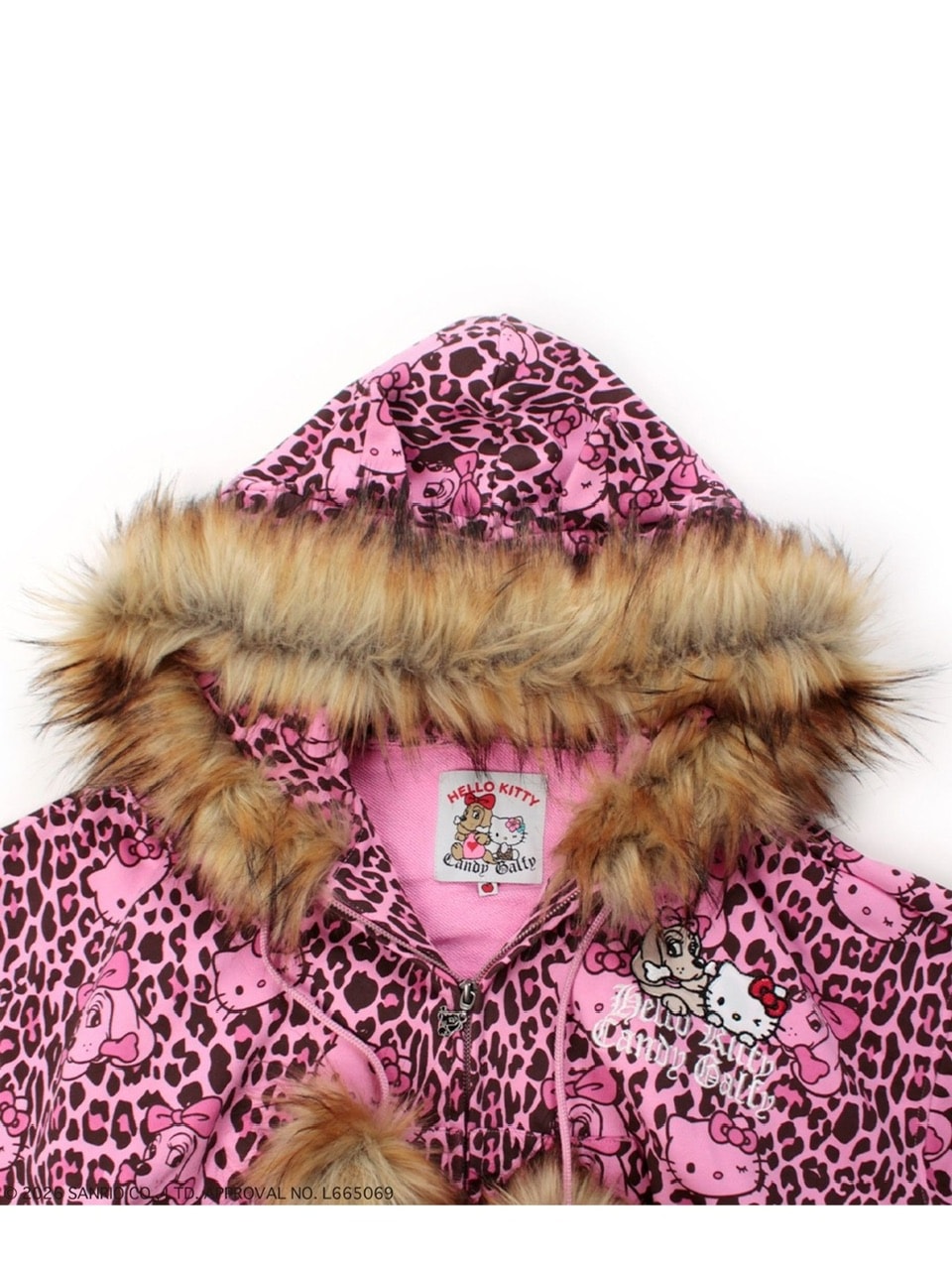 【GALFY×KITTY】鬼ギャルパーカー / 【ガルフィー×キティー】総柄猫耳ファー付きジップアップパーカー