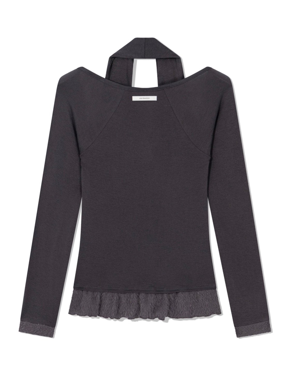 12/21 20:00 発売【Uglyshadow】SCARF FUR FRILL T-SHIRT