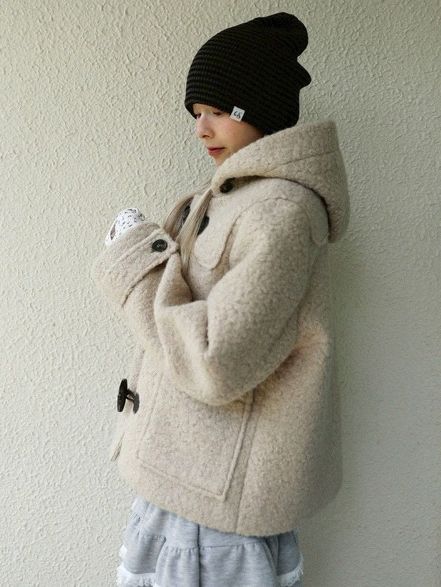 12/21 20:00 発売【Uglyshadow】CURLY DUFFLE COAT